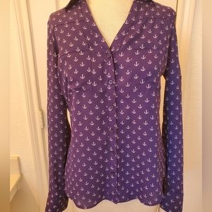 Express Anchor Print Portofino Shirt - xs